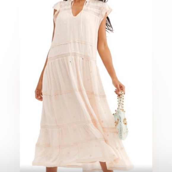 NWT Free People Little Flower Combo Maxi Dress - Picture 1 of 10